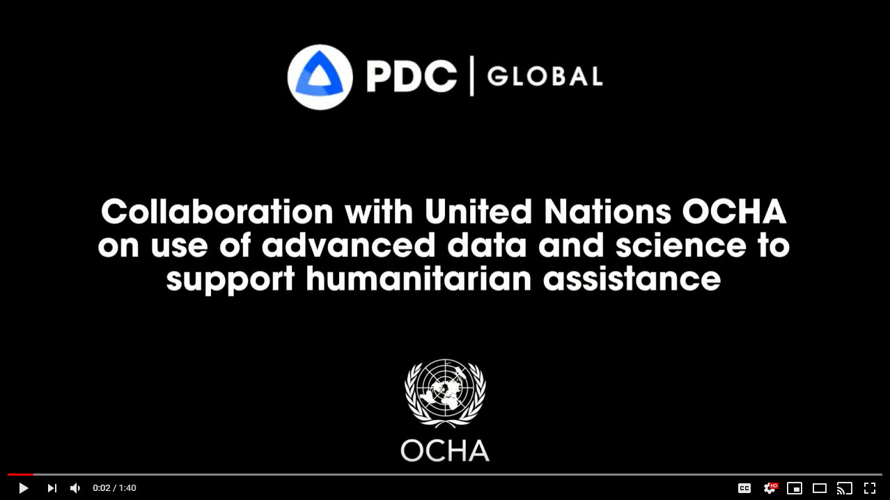 PDC–United Nations OCHA collaborate on advanced data and science to support humanitarian assistance